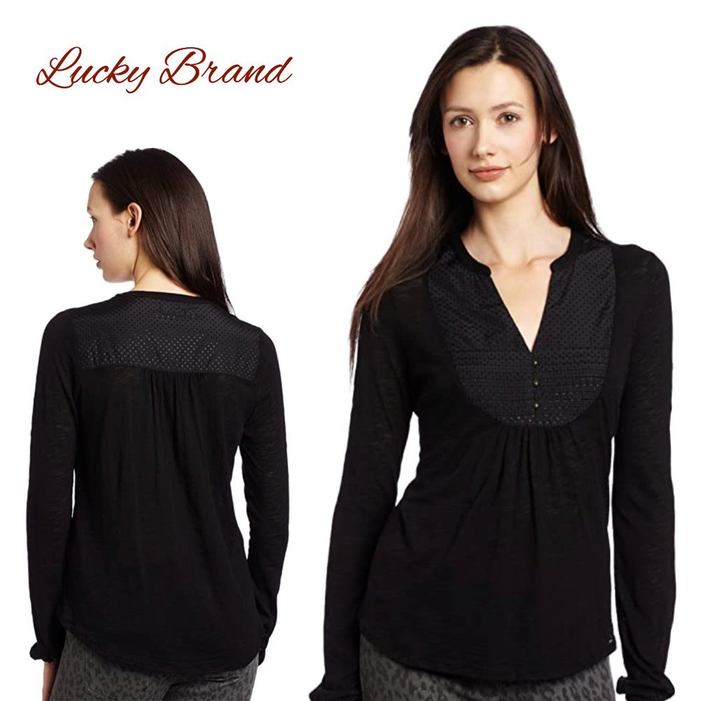 Lucky Brand Lexie Long Sleeve Blouse Casual Work
